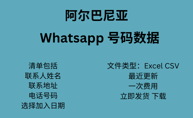 阿尔巴尼亚 WhatsApp 数据