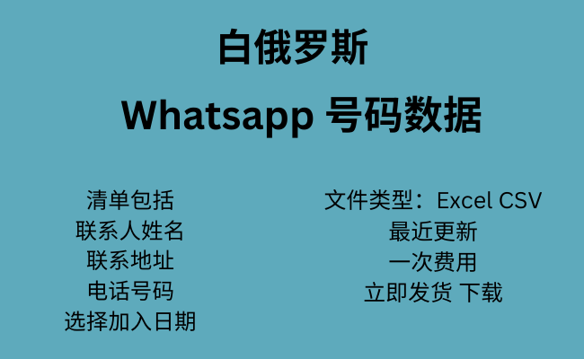 白俄罗斯 Whatsapp 数据​