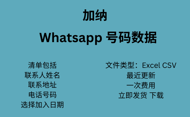 加纳whatsapp数据​