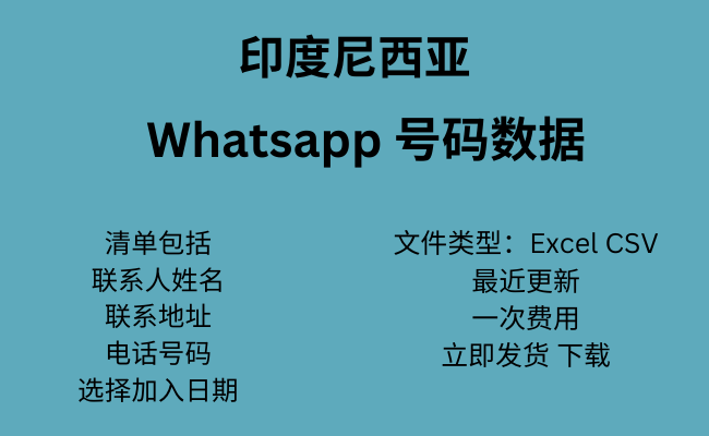 印度尼西亚 WhatsApp 数据​