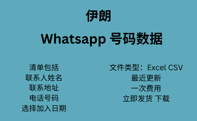 伊朗 WhatsApp 数据​