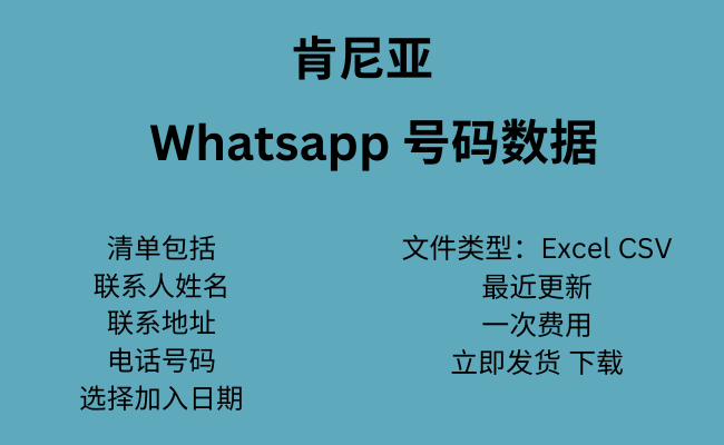 肯尼亚 WhatsApp 数据​