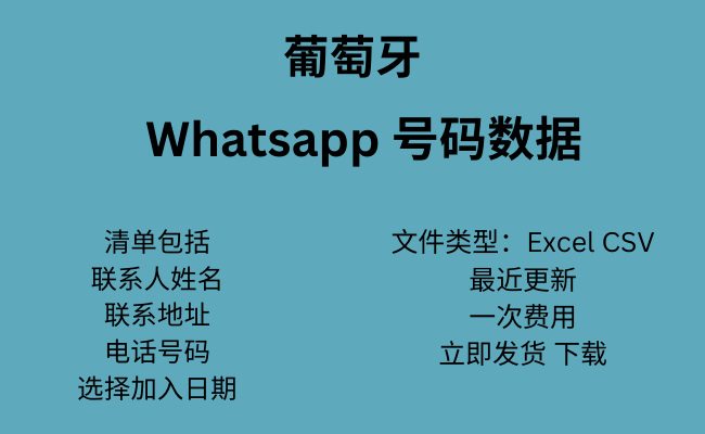 葡萄牙 WhatsApp 数据​