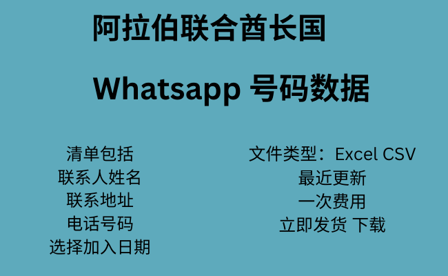 阿联酋 WhatsApp 数据