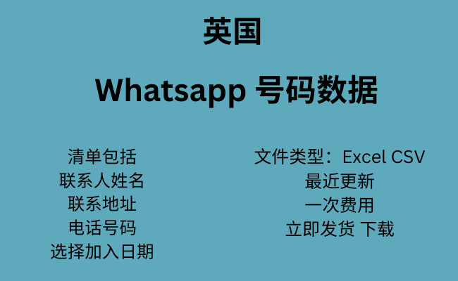 英国 WhatsApp 数据