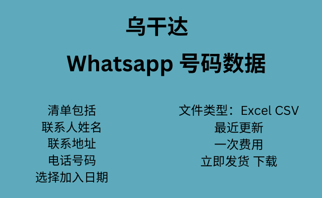 乌干达 WhatsApp 数据