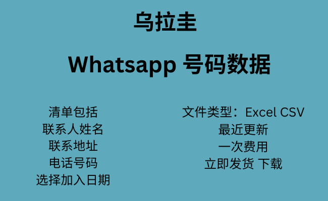 乌拉圭 WhatsApp 数据