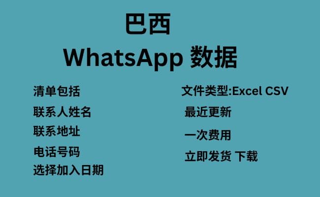 巴西 WhatsApp 数据​